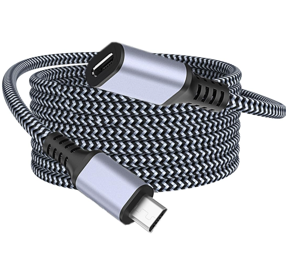 Pack Of 51 Micro USB Extension Cable 10ft - Micro USB Cable Male to Female, Micro USB Power Extension Compatible with Zmodo Wyze Cam v3 v2,Yi Camera,Wireless Security Camera