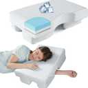 Side Sleeper Pillow with Arm Hole - Adjustable Shoulder Pillow for Side Sleepers, Memory Foam Pillow Provides Support & Reduces arm Pressure, Cooling Arm Pillows, Rotator Cuff Pain Relief