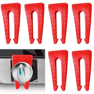 6 Pack Gas Stove Knob Locks, Silicone Oven Knob Safety Covers Baby Proof, Gas Stove Knob Covers for Baby and Pets Safety (Red)