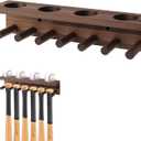 Weysat Baseball Bat and Ball Holder Wall Mounted Display Rack for 4 Sets of Baseballs and Bats, Wooden Storage Rack Stand Hanger Softball Storage Organizer (Walnut)