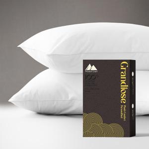 Mayfair Linen 100% Egyptian Cotton Pillow Cases - 1000 Thread Count King Size Pillow Cases Set of 2 (White), Soft & Cooling Extra Long Staple Sateen Weave Cotton Pillowcases for King Size Pillows