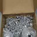 54 Pcs Mini Silver Disco Balls - Hanging Mirror Ornaments for Party, Wedding, Christmas Supplies (1.2 Inch, 2 Inch, 3.2 Inch, 4 Inch)