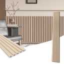 Art3d WPC Wainscoting Panels, 16-Pack 48 x 6 Inch 3D Wall Accents for Interior Wall Decor, Living Room, Bedroom, Oak