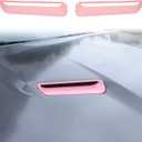 Voodonala Hood Scoop Hood Vent Air Intake Hood Air Conditioner Air Intake Outlet Trim Fit for 2015-2026+ Dodge Challenger Exterior Accessories,ABS Pink 2pcs