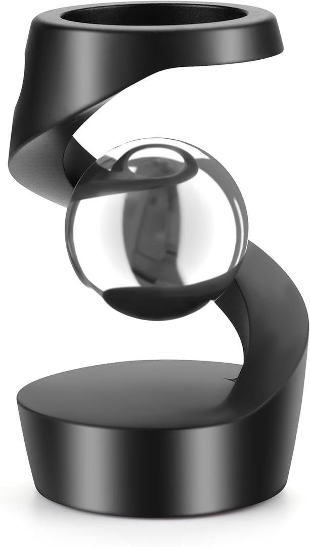 Fidget Toys for Adults, Metal Fidget Toys Desk Fidgets for Office for Adults, Quite Kids Fidget Toys for Anxiety and Stress (Black Silver)