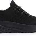 AVW Womens Non Slip Work Shoes Water Resistant Walking Sneakers Food Service Chef Kitchen Shoes (8, Black)