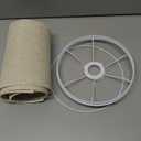 Small Lampshades Set Of 2, Beige Linen Drum Lampshades, 8.66" Top x 8.66" Bottom x 7.87" High Lamp Shade, Lamp Shades Replacement for Table and Floor Lamps, Pendant Light, Handcrafted, Easy Assembly