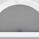 Myshade Arch Window Shades Half Circle Blackout Cellular Shades Cordless No Drill Blinds for Windows Half Moon Honeycomb Fabric No Tools Room Darkening Shades Easy Install (1PCS Grey 48" W X 24" H)