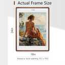 18x24 Poster Frame with Mat for 16x20, USA-Sourced Natural Walnut Wood with Mortise & Tenon Construction, High-Clarity Glass, Handcrafted Rounded Corner Gallery Wall Decoration
