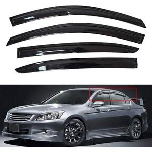 munirater Window Vent Visor Rain Guard Shade Replacement for 2008-2012 Honda Accord 4Door Sedan