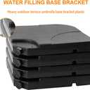 4Pcs Heavy Duty Cantilever Offset Crossbar Patio Umbrella Stand Base with Fill Spouts for Water or Sand