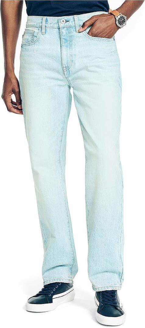 Nautica Men's Big and Tall Relaxed Fit Jean, Ocean Shallows Wash, 42W x 32L