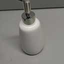 White Hand Soap Dispenser Ceramics Bottles with Elegant Pump Top Bathroom Empty Shampoo Bottles 10oz/300ml