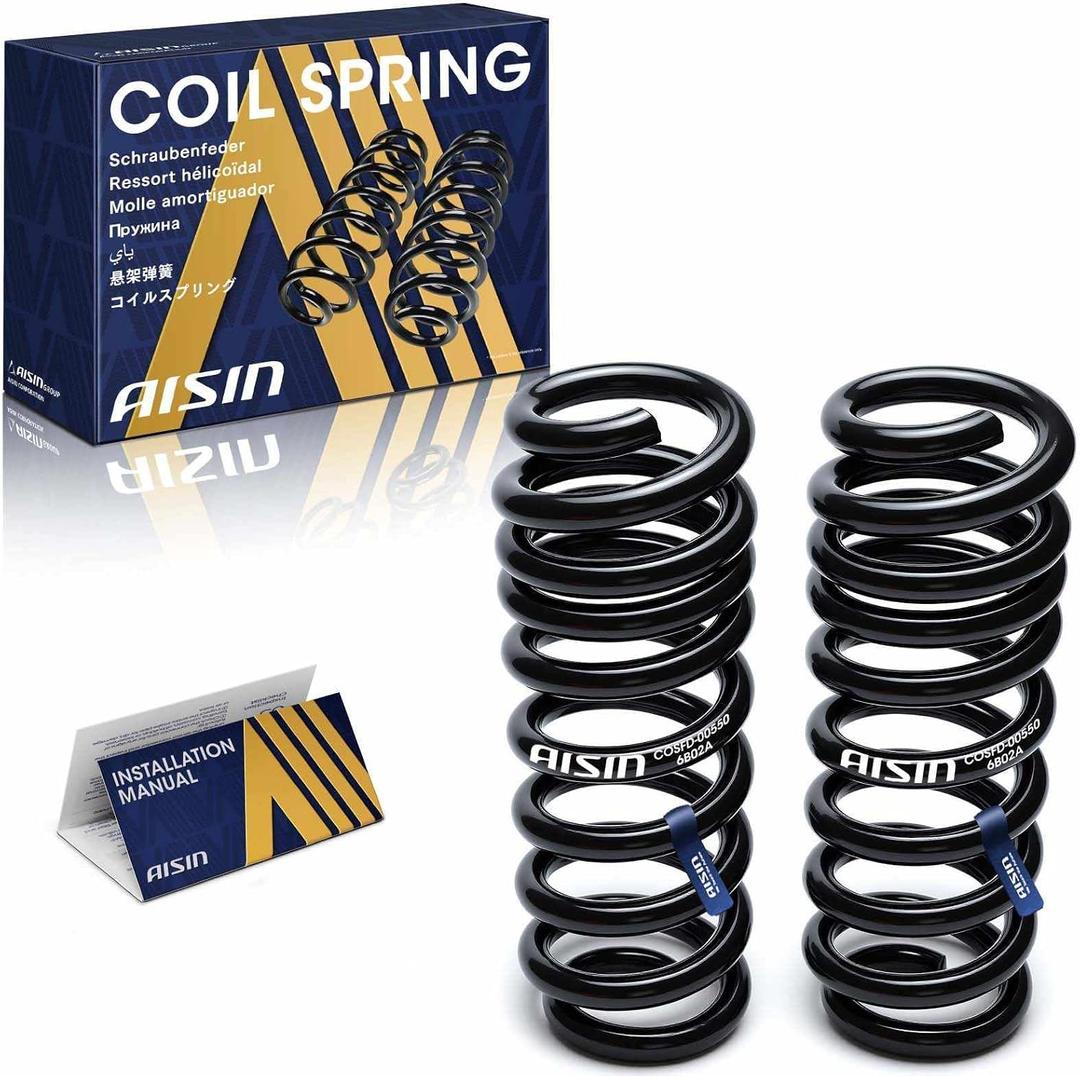 AISIN AFTERMARKET COSFD-00550 Set of 2 Front Coil Spring
Compatible with Ford E-350 Econoline 1998, E-350 Club Wagon Super Duty 1999-2014, Econoline Super Duty 1999