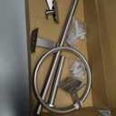 KLJKPA Brushed Nickel Bathroom Accessories Set, 4 Pieces Bathroom Hardware Set, 16 inch Towel Bar, Towel Racks for Bathroom, Robe Towel Hooks, Toilet Paper Holder Wall Mounted