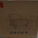 Oversized Accent Chair, upholstered armless mid Century Modern Living Room Chair with Wooden Legs for Bedroom/Office/Cafe, Sherpa Cream