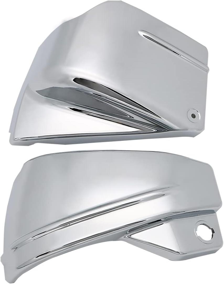 Motorcycle Left & Right Battery Fairing Covers Side Panel Oil Tank Cover for Yamaha V-Star 650 / DragStar 650 / XVS650 / XVS650A Custom Classic (Chrome