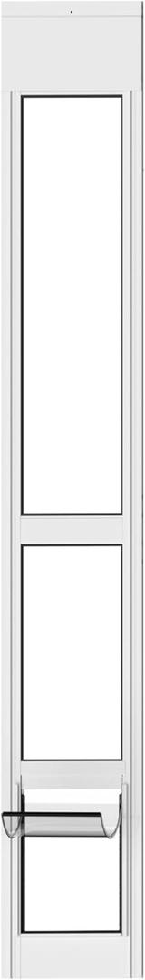Hakuna Pets White Glass Patio Pet Door for Sliding Doors, Medium | Adjustable Height up to 83.5, Damage-Free or Permanent Install, Locking Panel Included