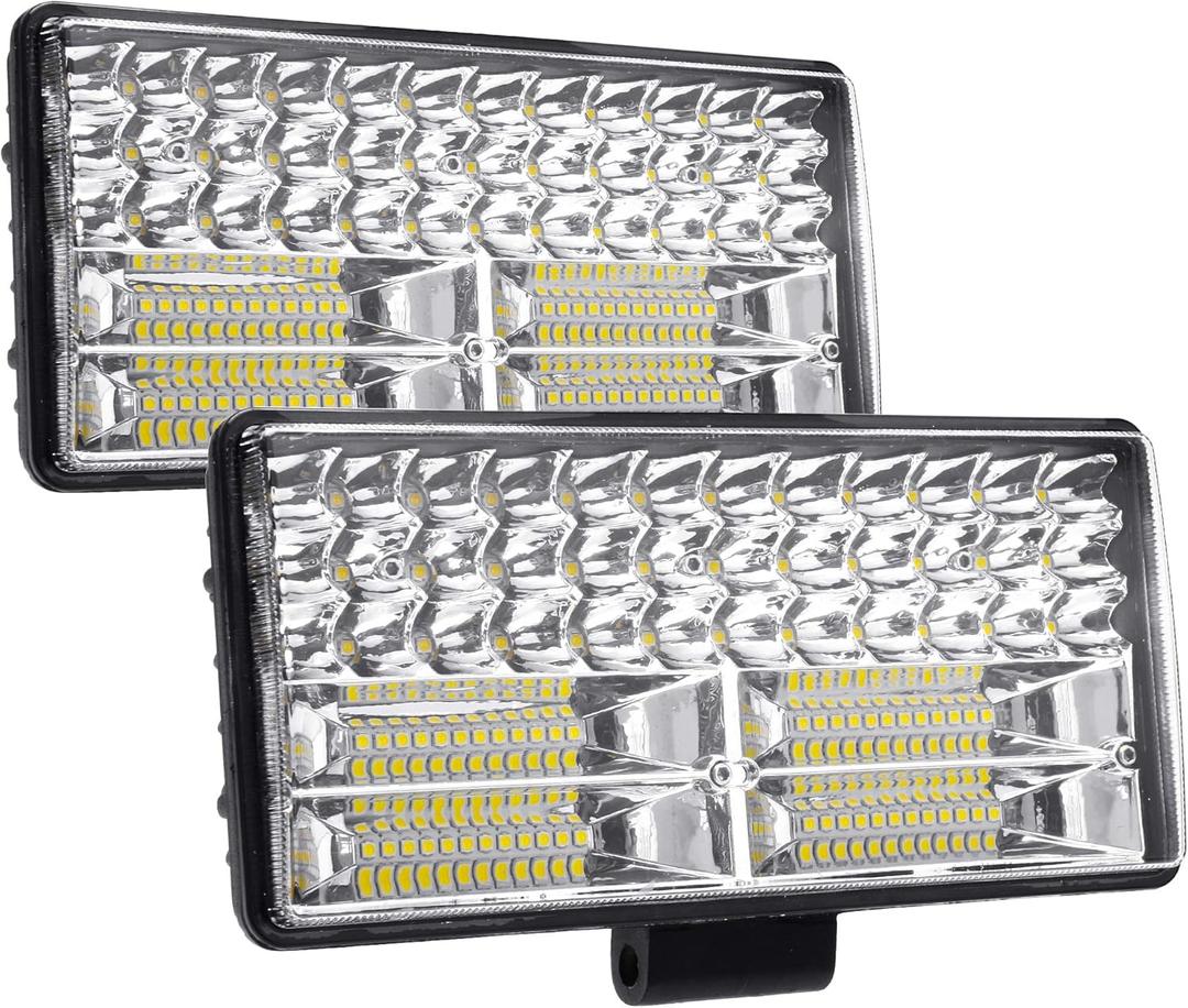 HUSUKU Led Work Light for Truck, 9 inch 12-80V 84LED 32000lm 250W Spot & Flood Combo Off Road Lights Bar Waterproof Led Driving Light Assemblies for Tractor Pickup Cabin Boat Car Jeep SUV ATV (Pair)