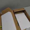 Wood White Floating Shelves for Wall 16 Inch (Set of 2) - White Bathroom Shelves - Small Wall Mounted Shelf for Bedroom Kitchen Living Room - 8 inch Deep Heavy Duty Floating Wood Shelves (Satin White, Glossy)