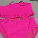 Tempt Me Women Bandeau High Waisted Bikini Sets Smocked Swimsuit Strapless Two Piece Bathing Suit,Medium Size