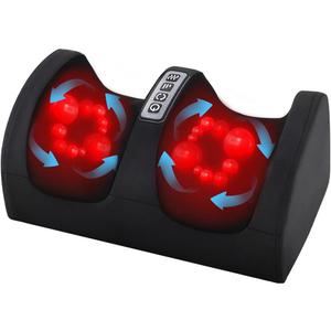 Foot and Calf Massager Machine with Heat,Shiatsu Foot Massagers with Massage Roller,Deep Tissue Massager for Plantar Fasciitis,Circulation and Pain Relief,Best Gifts for Mom & Dad(Black) (Black-01)