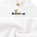 MEROKEETY Women's Fall 2026 Chunky Cardigan Sweaters Trendy Ruffle Button Down Long Sleeve Casual Knit Coat Winter Clothes (White, XL)