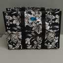 TOPDesign Utility Water Resistant Tote Bag with 13 Pockets, Top Zipper Closure & Thick Bottom Support, for Working Women (Medium, Morning Glory)