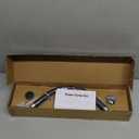 L Shaped Shower Curtain Rod - [23''-53''] x [23''-53''] Adjustable Corner Shower Curtain Rod 90 Degree Black for Bathroom Bathtub, Clothing Store with 12 Ring Hooks & Ceiling Support