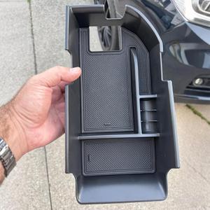 AOMSAZTO Compatible with Camry XLE or XSE 2018-2021 2022 2023 2024 & Camry LE SE 2020-2023 2024 Center Console Organizer Tray Accessories, Fit Dual USB Portsnot for 9th 2024 2025 Camry (Black)