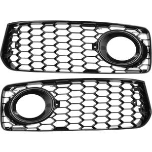 X AUTOHAUX Pair Front Fog Light Mesh Grille Cover for Audi A5 S-Line 08-12