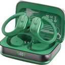 Wireless Earbuds Bluetooth 5.4 Headphones, Noise Canceling Ear Buds with 75hr Playtime, LED Power Display, IPX7 Waterproof Earphones Over-Ear Earphones for Sports/Workouts, Green 