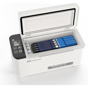 Portable Insulin Cooler Box Smart Rechargeable Mini Medical Case for Insulin, Vaccines, and Medications, 36.6 cu in Capacity, LCD Display,Travel Drug Cooler for Insulin, FAA-Approved