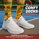 I'D RATHER BE CHASING Funny Mens Socks, Golf & Pickleball Gifts for Men, Golfers Unique Crew Sock, Golfing Gift Accessories
