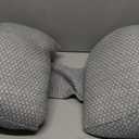 Momcozy Portable Pregnancy Pillow  W Shaped Maternity Support for Side Sleepers, Adjustable Travel Wedge Pillow for Back, Belly, and Hip Relief, Ideal for Pregnant Women, Deep Grey (Regular, Gray)