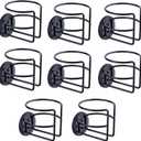 8 Pack Magnetic Cup Holder with 2 Screws Mount, Full Covered Bus Tractor Cup Holder, Magnet Bottle Drink Holder, Black