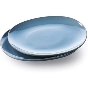 Glazed Stoneware Blue 11" Dinner Plate