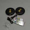 Ler0ktr Rechargeable Battery LED Spotlight Indoor: Wireless Mini Art Accent Spot Lights with Timer Remote - Small Dimmable Uplight for Plants Display Painting Dartboard Artwork Portrait Closet (2 pack, Black)