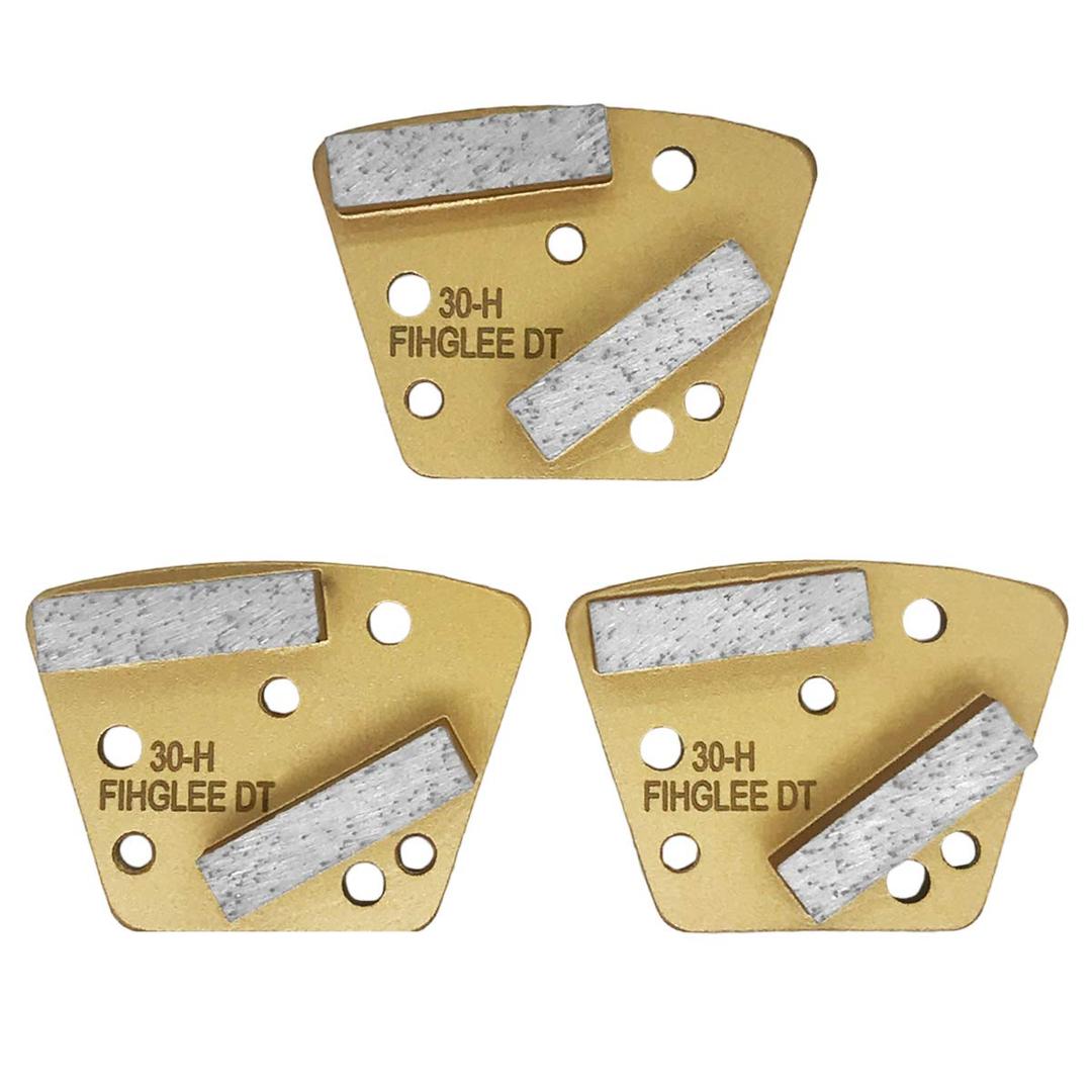 3Pcs 30 Grit Diamond Grinding Disc, Trapezoid Diamond Grinding Disc for Concrete Paint Floor, Hard Bond, Fast Change