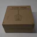 4 Light Chandelier, Industrial Ceiling Light Black Lantern Light Fixtures with Farmhouse Metal Cage Adjustable Height Rustic Geometric Hanging Light E12 Base for Kitchen Island, Entryway, Indoor