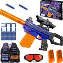 Toy Guns for Kids Ages 8-12, Electric Toy Sniper Rifle, Realistic Automatic Foam Sniper with Scope Tactical Vest Kit, Shooting Game Toys Birthday for Boys