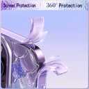 Omorro Compatible with iPhone 14 Pro Max Case for Girls, 3D Scales Desgin Glitter Bling Cute Luxury Transparent Phone Case for Women Girly Protective Cover (Pink)