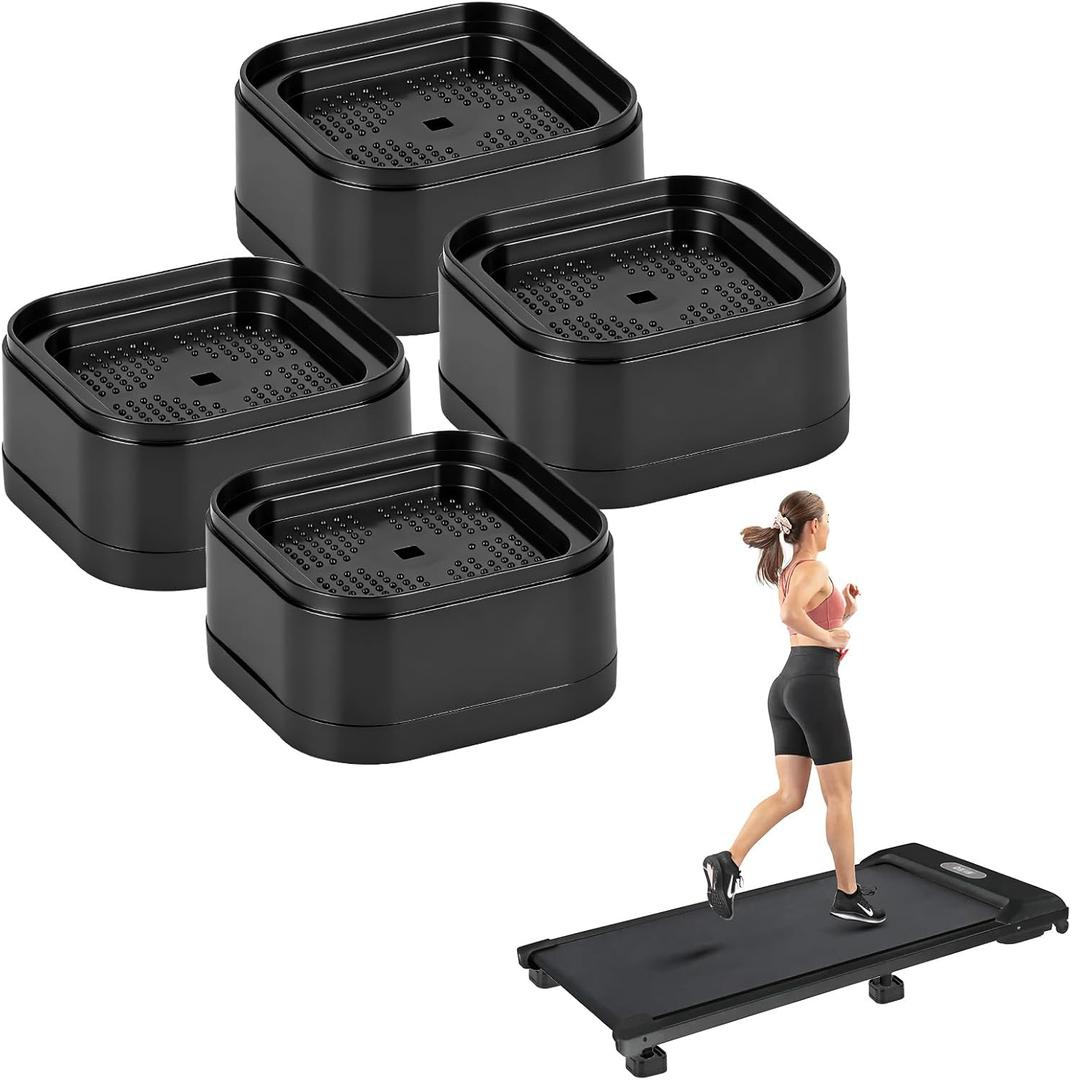 4-Pack Treadmill Incline Riser Blocks, Stackable Treadmill Riser Incline Blocks, Adjustable Height Block for Leveling and Uphill Workout, Non-Slip Durable Support Blocks, for Home and Gym