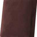 H.VERSAILTEX Velvet Stretch Couch Cushion Cover Plush Cushion Slipcover for Chair Cushion Furniture Protector Seat Cushion Sofa Cover (1 Piece Armchair Cushion Covers, Brown)
