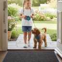 DEXI Thin Indoor Door Mat 24x36, Doormats Entrance, Dark Grey