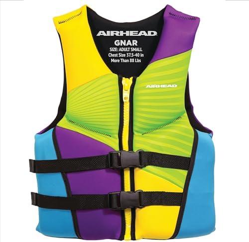 Airhead Gnar Kwick-Dry Neolite Flex Type III Life Jacket, US Coast Guard Approved, Secure Fit, Youth/Adult Small