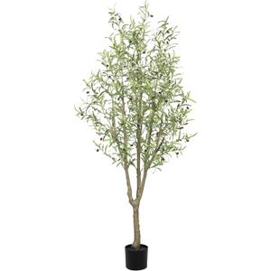 Fake Olive Tree 7.0 Feet – Artificial Plants Indoor, Faux Olive Tree, Fake Tree for Home Decor, Faux Trees Indoor for Living Room, Office, Bedroom – Tall Artificial Trees for Home, Designer Tree