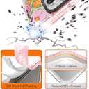 for iPhone 13 ProCase Cute - Durable Shockproof 6.6 ft Drop Impact Phone Case - Funny Passion Flower Design (6.1") Glitter Pink