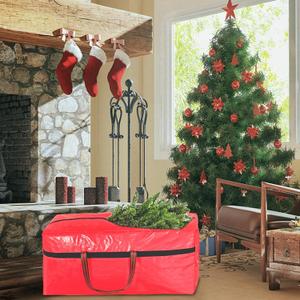 Christmas Tree Bag 4FT/5FT Small Christmas Tree Storage Bag Waterproof Tearproof with 4 Handles Easy to Transport/Organize Red