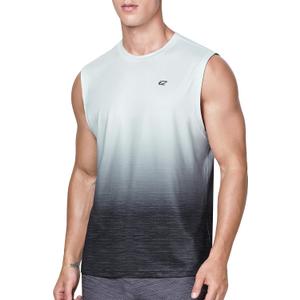 EZRUN Men's Sleeveless Shirt Quick Dry UPF 50+ Swim Beach Shirts Gym Workout Muscle Athletic Summer Tank Top Big and Tall